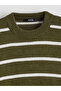 Esvab • Modern & Distinctive Zero Roba Collar Striped Loose Fit Women's Knitwear Sweater - 7