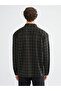 Esvab • Modern & Distinctive Standart Fit Long Sleeve Checkered Embroidered Men's Shirt - 5