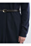 Navy Blue Belted Women's Shirt Dress - 3