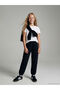 Lcw Kids Black Elastic Waist Girls' Jogger Sweatpants