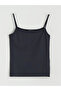 Black U-Neck Strap Women's Tank Top - 5
