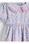 Blue Floral Girl's Dress - 4