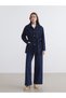 Seray New Season Shirt Collar Belted Waist Women's Jean Jacket - 2