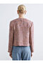 Nevavm Oval Collar Plaid Women's Tweed Jacket with a Difference - 5