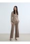 Create Your Style with Uzg Store Beige Elastic Waist Wide Leg Women's Pants