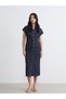 Shirt Collar Waist Seat Jean Dress