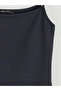 Black U-Neck Strap Women's Tank Top - 6