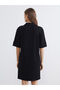 Black Polo Neck Soft Touch Dress - 4