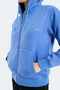 Milio I Women's Zippered Hooded Pocket Indigo Sweatshirt - 2