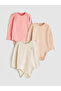 Sparkling Choices from Shining Store Zero Roba Collar Baby Girl Snap Fastener Bodysuit 3-Piece - 2