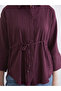 Plum Tie-Dye Textured Women's Muslin Shirt - 3