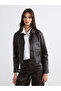 Nevavm Shirt Collar Women's Leather Look Jacket with a Difference - 2