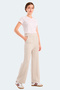 Ville Czg Women's Wide Leg Stone Gray Sweatpants - 7