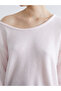 Create your style with uzg store: pink boat neck Oversized women's knit sweater - 3