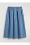 Indigo Elastic Waist Girls' Jean Skirt