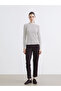 Brown Stand Collar Striped Women's Bodysuit - 2