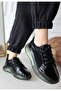 Piona Black Patent Leather Green Sole Sneakers - 4