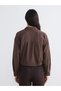 Trendlucky Oversized Women's Shirt with Lace-Up Detail - 5