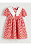 Printed Linen Look Girl Dress - 2