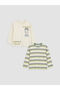 Beige Crew Neck Boys T-Shirt Pack of 2
