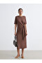 Crew Neck Tie Dress