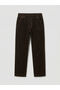 Brown Velvet Pants for Boys with Elastic Waist