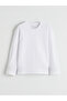 White Crew Neck Boy's T-Shirt