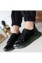 Piona Black Patent Leather Green Sole Sneakers - 5