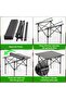 Portable Folding Camping Table, Black - 4