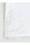 White Floral Detailed Girls' T-Shirt - 2