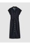 Shirt Collar Waist Seat Jean Dress - 5
