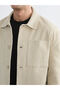 Esvab • Modern & Distinctive Standard Fit Long Sleeve Velvet Men's Shirt Jacket - 4