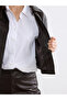 Nevavm Shirt Collar Women's Leather Look Jacket with a Difference - 5