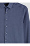 قميص رجالي من NEVAVM بتصميم Slim Fit من قماش دوبي منقوش - 6