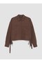 Trendlucky Oversized Women's Shirt with Lace-Up Detail - 6