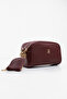 Women's Burgundy 2-Compartment Lined Wallet Crossbody and Shoulder Bag with Accessories - 2