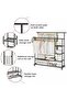 Large Capacity Rolling Garment Rack, Metal Clothes Rail with Shelves and Caster Wheels, Practical Wa - 6