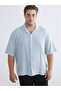 Comfortable Fit Collar Short Sleeve Muslin Men's Shirt - 2