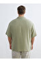 Khaki Comfortable Fit Resort Collar Short Sleeve Muslin Men's Shirt - 8
