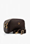 Women's Brown 2-Compartment Lined Wallet Crossbody and Shoulder Bag with Accessories - 2