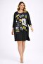 Women's Plus Size Smoked, Printed Detailed, Side Pocket Tunic Dress 65N39366 - 6