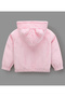 Solid Hooded Winter Jacket - Pink - 2