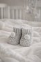 Knitwear Pompom Gray Baby Booties 0-6 Months - 4