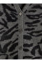Mg Trenden Black V-Neck Patterned Women's Knitwear Cardigan - 6