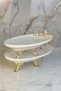 Set of 2 Oval Porcelain Plates with Double Bird Detail & Meze Salad Serving Dish - 5