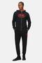 Grayton Black Hooded Zipper Embroidered Standard Men's Cardigan - 6