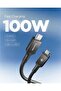 Cablu USB-C 100W 5Gbps, 2m, Negru - 2