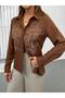 Women's Flower Embroidered Shirt - 3