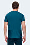 Vishal Ktn Men's Slim Fit Petrol T-Shirt - 2