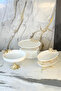 4-Piece Porcelain Presentation Set with Footed Detail & Luxury Footed Bowl, Boat-Shaped and Round Plate - 3